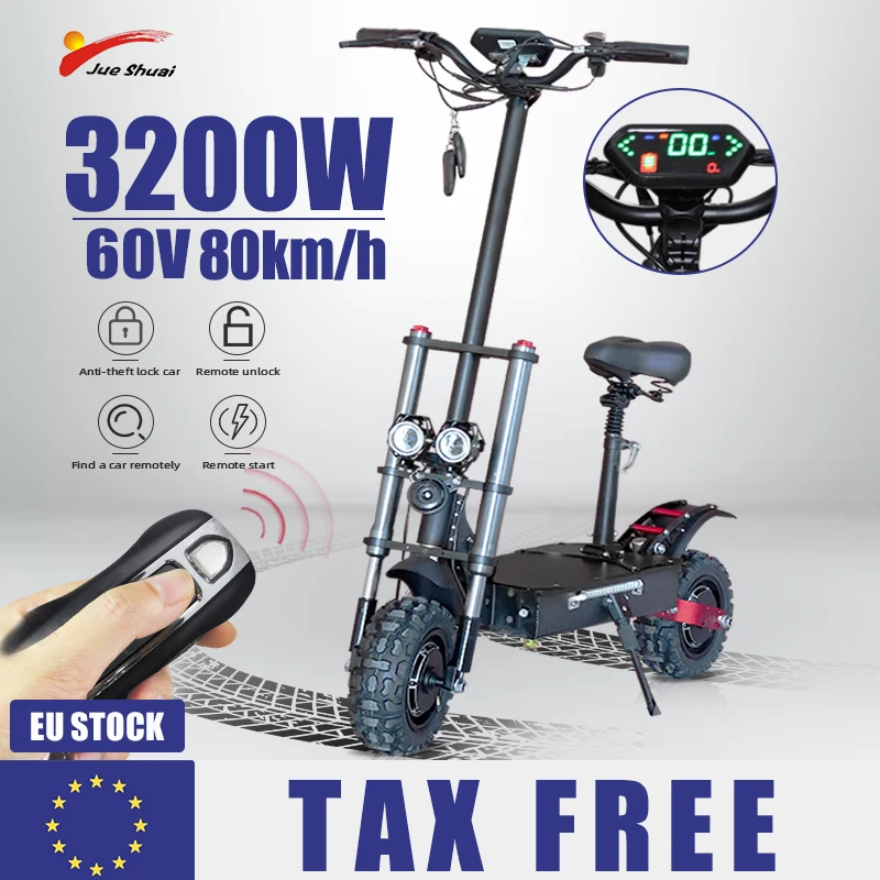 Off Road Electric Scooter high Speed 80km/h Dual Motor Electric Longboard Remove Control Alarm E-scooter for Adult Duty Free
Off Road Electric Scooter high Speed 80km/h Dual Motor Electric Longboard Remove Control Alarm E-scooter for Adult Duty Free
