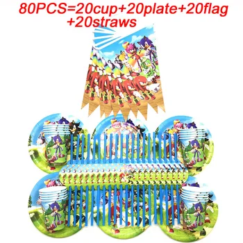 Sonic the Hedgehog Theme Birthday Party Decorations Falgs Sonic Cups Flags Plates Straws Dsiposable Tableware Party Supplies Set
Sonic the Hedgehog Theme Birthday Party Decorations Falgs Sonic Cups Flags Plates Straws Dsiposable Tableware Party Supplies Set