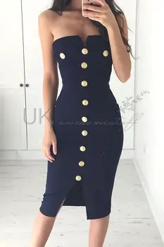 Women Sexy Bodycon Pencil Sleeveless Dresses Solid Evening Ladies Party Slim Strapless Short Mini Dress
Women Sexy Bodycon Pencil Sleeveless Dresses Solid Evening Ladies Party Slim Strapless Short Mini Dress