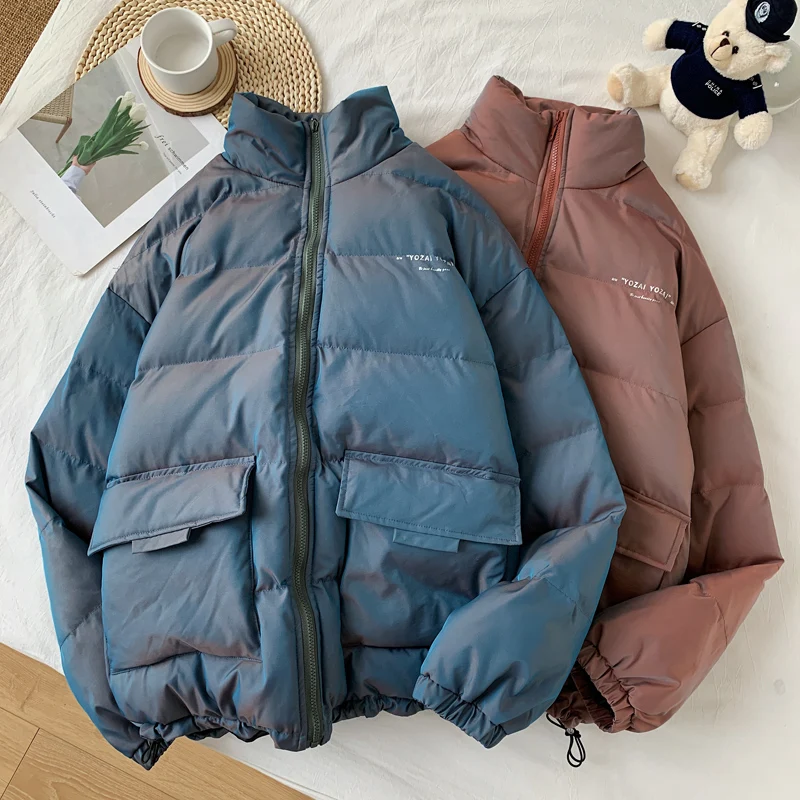 Fluffy Puffer Jacket for Men Winter Clothing 2020 Fashion Trends Padded Zip Coat Japanese Harajuku Style Stand Collar Streetwear
Fluffy Puffer Jacket for Men Winter Clothing 2020 Fashion Trends Padded Zip Coat Japanese Harajuku Style Stand Collar Streetwear