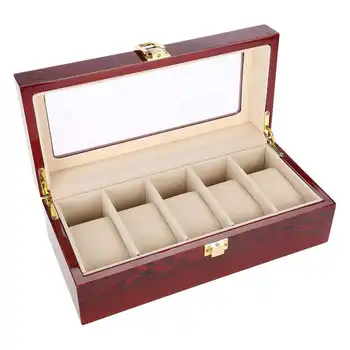 5 Grids Watch Display Case Lacquer Wooden Watch Holder Wristwatch Display Case Storage Box Organizer
5 Grids Watch Display Case Lacquer Wooden Watch Holder Wristwatch Display Case Storage Box Organizer