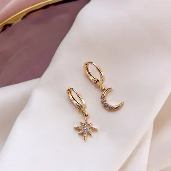 Fashion Classic Geometric Earrings Asymmetric Earrings Star Moon Female Korean Jewelry For Woman Gift
Fashion Classic Geometric Earrings Asymmetric Earrings Star Moon Female Korean Jewelry For Woman Gift