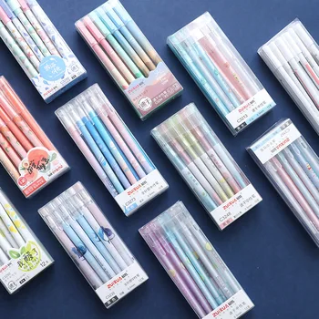 12PC Korean Creative Gel Pen Ink Pen for Student Use Test Pen Carbon Black Water-based Signature Pen Kawaii Stationery
12PC Korean Creative Gel Pen Ink Pen for Student Use Test Pen Carbon Black Water-based Signature Pen Kawaii Stationery