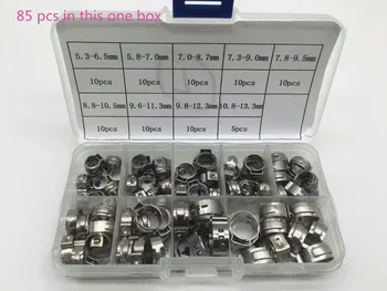 Free shipping Pipe Clamp High Quality 85PCS Stainless Steel 304 Single Ear Hose Clamps Assortment Kit Single with box
Free shipping Pipe Clamp High Quality 85PCS Stainless Steel 304 Single Ear Hose Clamps Assortment Kit Single with box