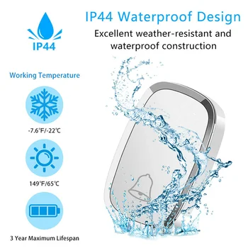 Wireless Door Bell Wall Plug In Doorbell IP44 Waterproof Door Chime Kit 300M 36 Chimes 300m/1000 Signals Multiple Chimes
Wireless Door Bell Wall Plug In Doorbell IP44 Waterproof Door Chime Kit 300M 36 Chimes 300m/1000 Signals Multiple Chimes