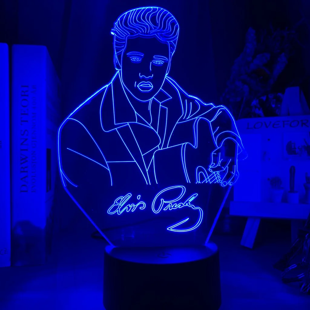 Elvis Presley Figure Night Light Led Color Changing Nightlight The Hillbilly Cat King of The Western Pop Bedroom Lamp Fans Gift
Elvis Presley Figure Night Light Led Color Changing Nightlight The Hillbilly Cat King of The Western Pop Bedroom Lamp Fans Gift
