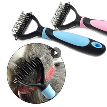 Pet Fur Knot Cutter Remove Rake Grooming Shedding Brush Comb Rake Dog Cat Trimmer Comb Tool Hair Creative Supply Quality Steel 
Pet Fur Knot Cutter Remove Rake Grooming Shedding Brush Comb Rake Dog Cat Trimmer Comb Tool Hair Creative Supply Quality Steel