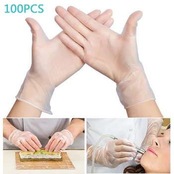 100Pcs Disposable Gloves PCV Universal Home For Food Cleaning Kitchen Dishwashing Accessories Medical Work Rubber Garden Gloves 
100Pcs Disposable Gloves PCV Universal Home For Food Cleaning Kitchen Dishwashing Accessories Medical Work Rubber Garden Gloves