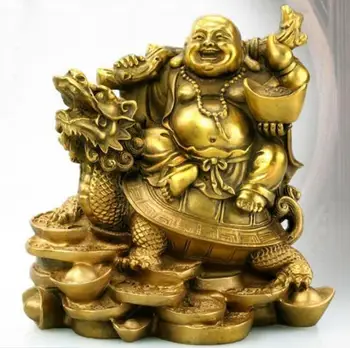 Chinese Copper Wealth Money Happy Laugh Maitreya Buddha On Dragon Turtle Statue
Chinese Copper Wealth Money Happy Laugh Maitreya Buddha On Dragon Turtle Statue