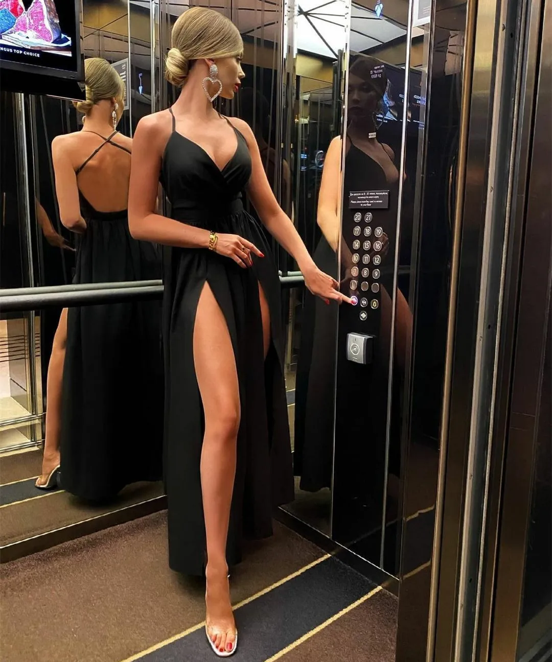 Sexy Black Satin Evening Dresses with Pocket Long فساتين السهرة Spaghetti Slit Robe De Soiree Longue Party Dresses for Women
Sexy Black Satin Evening Dresses with Pocket Long فساتين السهرة Spaghetti Slit Robe De Soiree Longue Party Dresses for Women