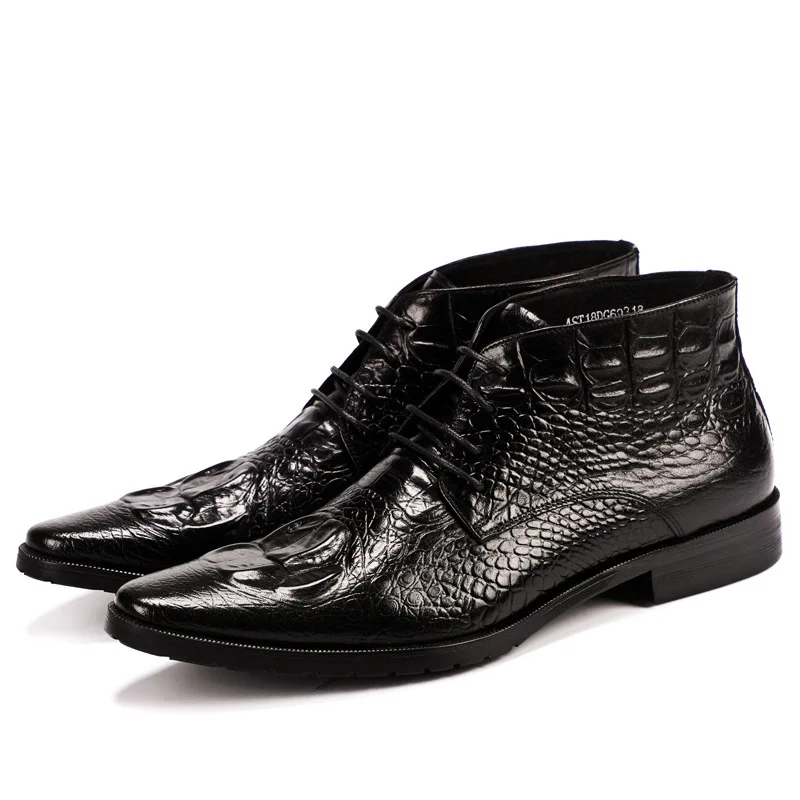 Autumn and Winter Martin Boots Men's British Crocodile Grain Leather Boots Pointed Chelsea Boots Men's Boots
Autumn and Winter Martin Boots Men's British Crocodile Grain Leather Boots Pointed Chelsea Boots Men's Boots
