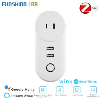 JP ZigBee3.0 Dual USB Wireless Socket Plug SmartThings App Remote Control Echo Plus Voice Control Work with Alexa Google Home
JP ZigBee3.0 Dual USB Wireless Socket Plug SmartThings App Remote Control Echo Plus Voice Control Work with Alexa Google Home