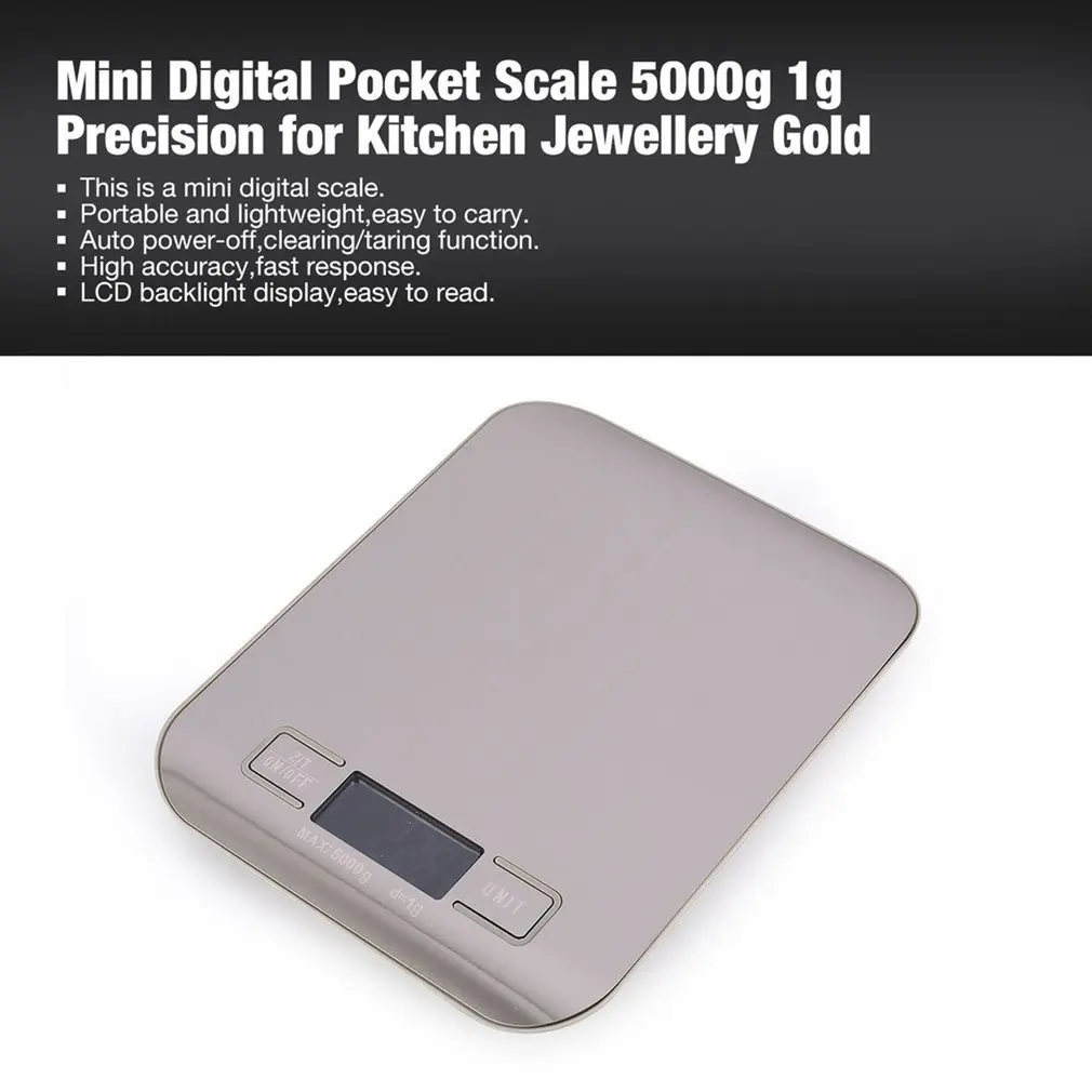 Household Precision 5000 G 1 G Electronic Digital Scale 5 Kg Weight Food Kitchen Scale Small Electronic Scale
Household Precision 5000 G 1 G Electronic Digital Scale 5 Kg Weight Food Kitchen Scale Small Electronic Scale