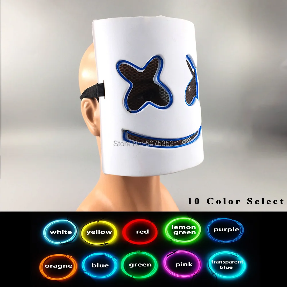 Mashmellow Dance DJ Led Mask EL Cold Light Carnival Mask Cosplay Costume Flashing Neon Mask For Christmas
Mashmellow Dance DJ Led Mask EL Cold Light Carnival Mask Cosplay Costume Flashing Neon Mask For Christmas