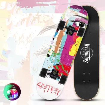 Adult Four Wheel Double Skateboard Snubby Maple Skateboard Skate Board Maple LongBoard For skateboard complete skateboard#4
Adult Four Wheel Double Skateboard Snubby Maple Skateboard Skate Board Maple LongBoard For skateboard complete skateboard#4