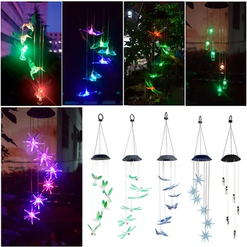 Solar Powered LED Wind Chime Transparent Hummingbird Wind Chime Color-Changing Christmas snowman Party Patio Yard Garden Decor
Solar Powered LED Wind Chime Transparent Hummingbird Wind Chime Color-Changing Christmas snowman Party Patio Yard Garden Decor