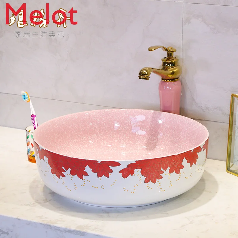 Nordic Table Basin Bathroom Household round Art Ceramic Basin Small Balcony Wash Basin Single Basin
Nordic Table Basin Bathroom Household round Art Ceramic Basin Small Balcony Wash Basin Single Basin