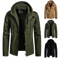 2022 New Men's Jackets Hooded Long Sleeve Solid Pockets Casual Spring/Autumn Outerwear Zipper Turn-down Collar Drawstring Coat
2022 New Men's Jackets Hooded Long Sleeve Solid Pockets Casual Spring/Autumn Outerwear Zipper Turn-down Collar Drawstring Coat