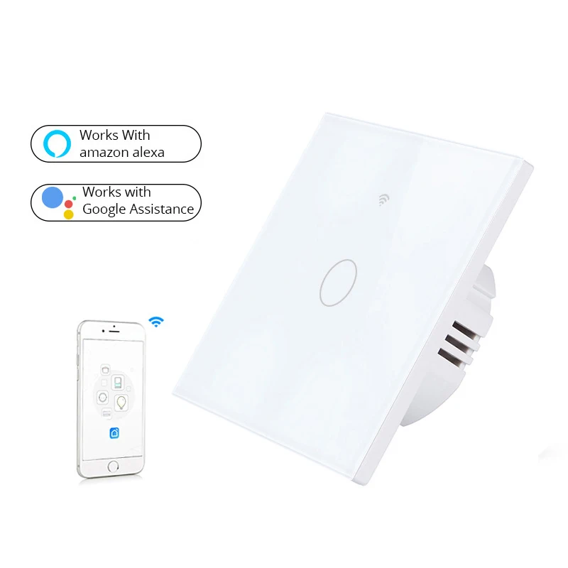 10A 250V Smart WiFi Touch Light Switch EU 1 2 3 Gang Crystal Glass Panel Wall Switches Compatible with Phone Electrical
10A 250V Smart WiFi Touch Light Switch EU 1 2 3 Gang Crystal Glass Panel Wall Switches Compatible with Phone Electrical