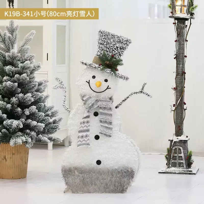 2022 1PCS Christmas wrought iron flocking lights snowman counter decoration shopping mall supermarket holiday scene decorations 
2022 1PCS Christmas wrought iron flocking lights snowman counter decoration shopping mall supermarket holiday scene decorations