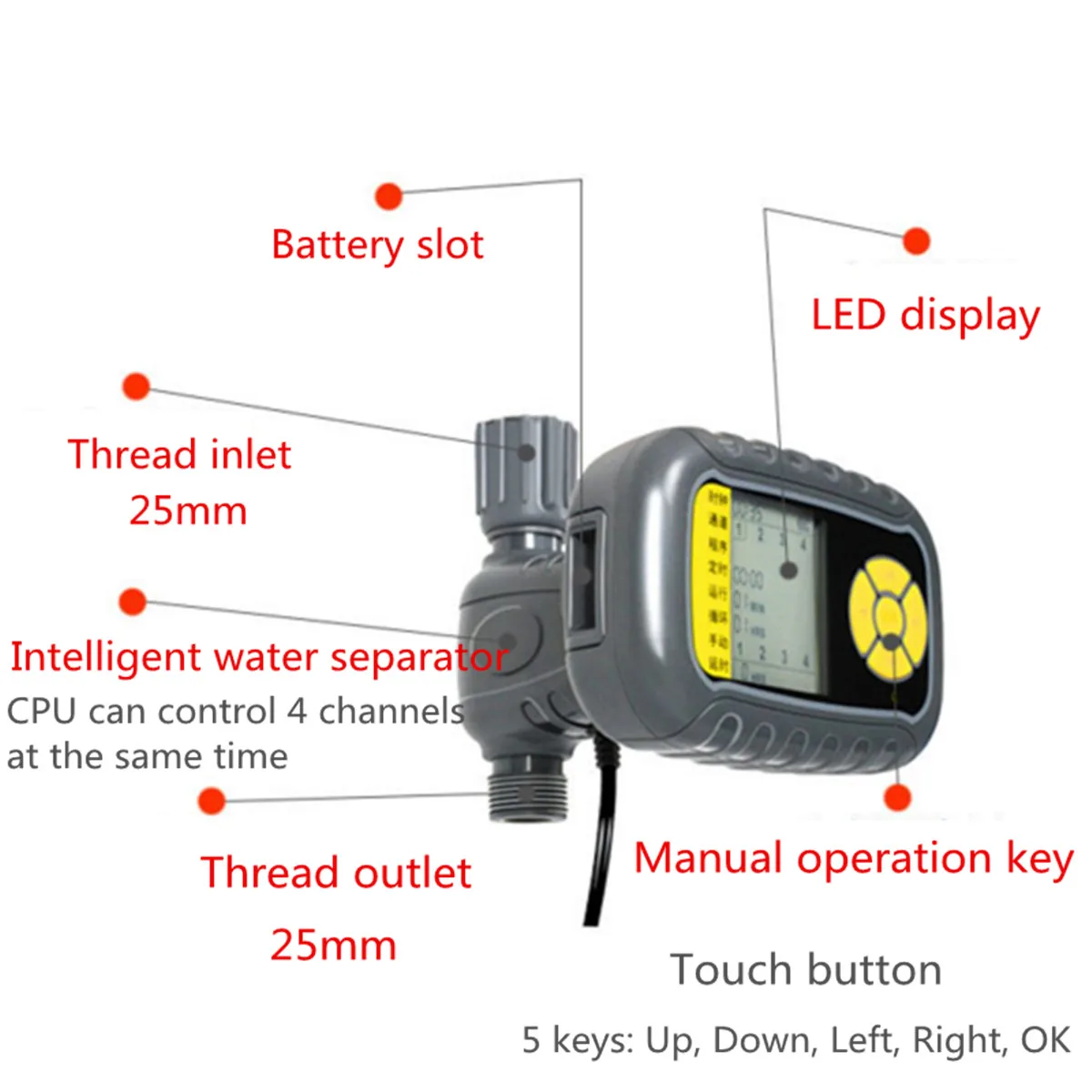 Hot Electronic Automatic Water Timer Solar Charging Garden Watering Irrigation Water Tap Timer Sprinkler Controller System Devic
Hot Electronic Automatic Water Timer Solar Charging Garden Watering Irrigation Water Tap Timer Sprinkler Controller System Devic