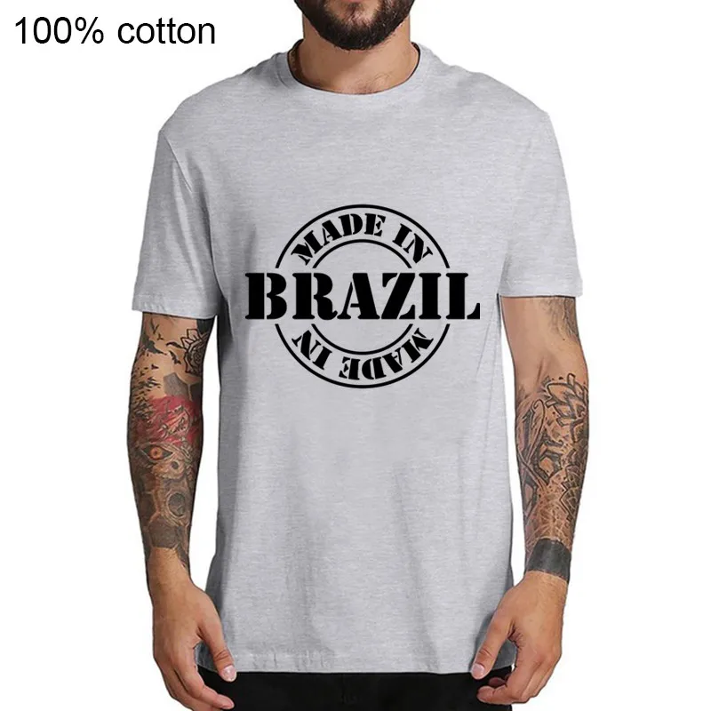 Made in Brazil T shirt Men Short Sleeves High Quality Original Front Back Print Tee Pun Casual Summer Tops Plus Size 100% Cotton
Made in Brazil T shirt Men Short Sleeves High Quality Original Front Back Print Tee Pun Casual Summer Tops Plus Size 100% Cotton