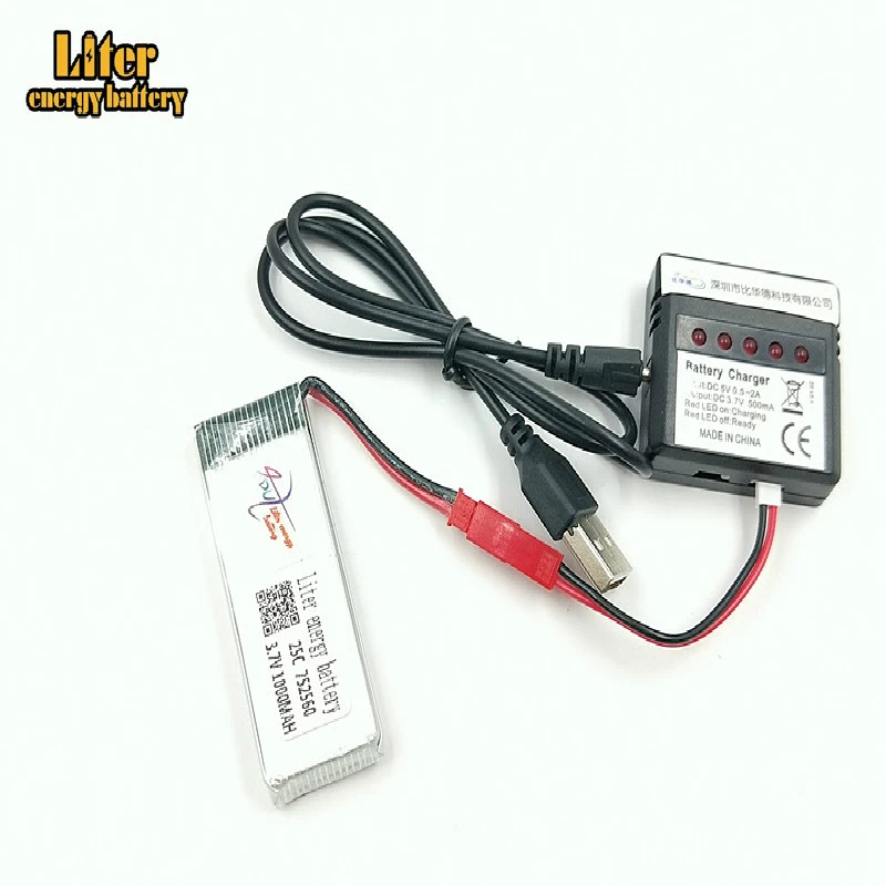 3.7V 1000mah 752560 30c For 8807 8807w A6 A6W Rc Quadcopter Spare Parts 5in1 Balance Charger Lipo Battery Accessories Rc Drones
3.7V 1000mah 752560 30c For 8807 8807w A6 A6W Rc Quadcopter Spare Parts 5in1 Balance Charger Lipo Battery Accessories Rc Drones