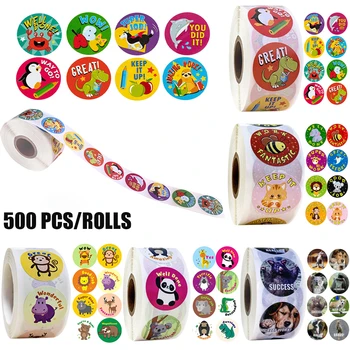 500 PCS/Roll Cartoon Stickers Round Adhesive Stickers Scrapbook Decoration Cute Various Jungle Animals Kids Stickers Stationery
500 PCS/Roll Cartoon Stickers Round Adhesive Stickers Scrapbook Decoration Cute Various Jungle Animals Kids Stickers Stationery