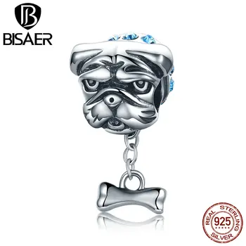 Genuine 925 Sterling Silver Cute Bulldog Dog Beads Doggy Blue CZ Charms fit Original PAN Charm Bracelets DIY Jewelry Making
Genuine 925 Sterling Silver Cute Bulldog Dog Beads Doggy Blue CZ Charms fit Original PAN Charm Bracelets DIY Jewelry Making