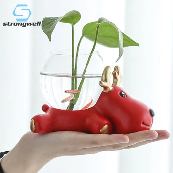 Stongwell Round Spherical Animal Flower Pot Hydroponic Plant Container Transparent Glass Vase Cartoon Fish Tank Home Decor Gift
Stongwell Round Spherical Animal Flower Pot Hydroponic Plant Container Transparent Glass Vase Cartoon Fish Tank Home Decor Gift