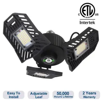 LED Garage Light 360 Degrees Deformable Ceiling Light For Home Warehouse Workshop Folding Three-Leaf Deformation Lamp AC85-265V
LED Garage Light 360 Degrees Deformable Ceiling Light For Home Warehouse Workshop Folding Three-Leaf Deformation Lamp AC85-265V