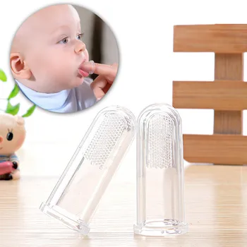 

Healthy Baby Infant Teether Soft Silicone Finger Toothbrush with Box Teether Cleaning Gum Massager Brush Teether Dental Chew Toy