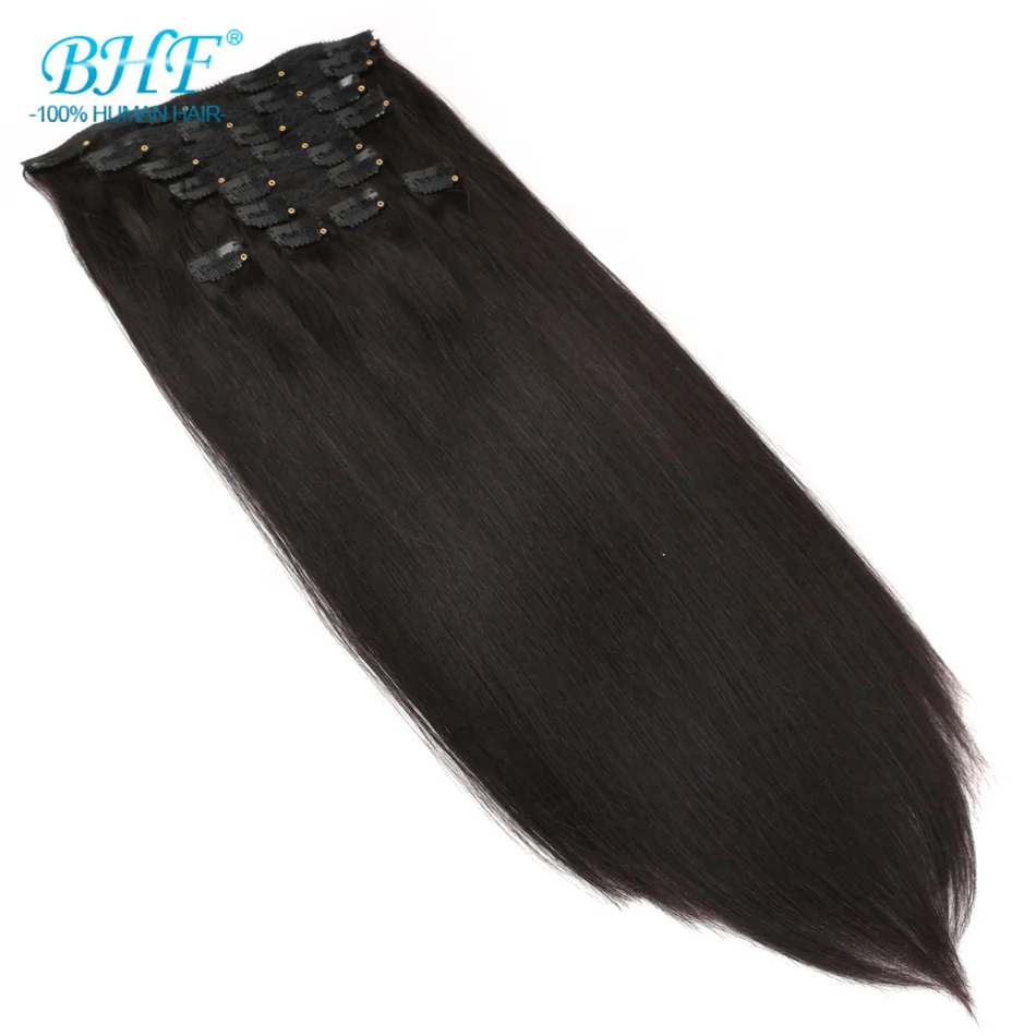 BHF Clip in Human Hair Extensions 10pieces 200g/set and 7pcs/set 100g Remy Brazilian Straight clip ins Full Head
BHF Clip in Human Hair Extensions 10pieces 200g/set and 7pcs/set 100g Remy Brazilian Straight clip ins Full Head