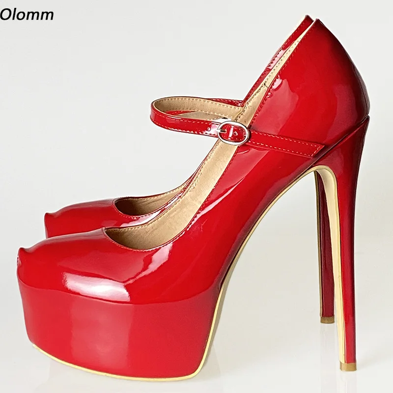 

Женские блестящие туфли-лодочки Olomm ручной работы, пикантные туфли-лодочки на шпильках с круглым носком, Клубная обувь 8 цветов, женская обувь американского размера 5-20