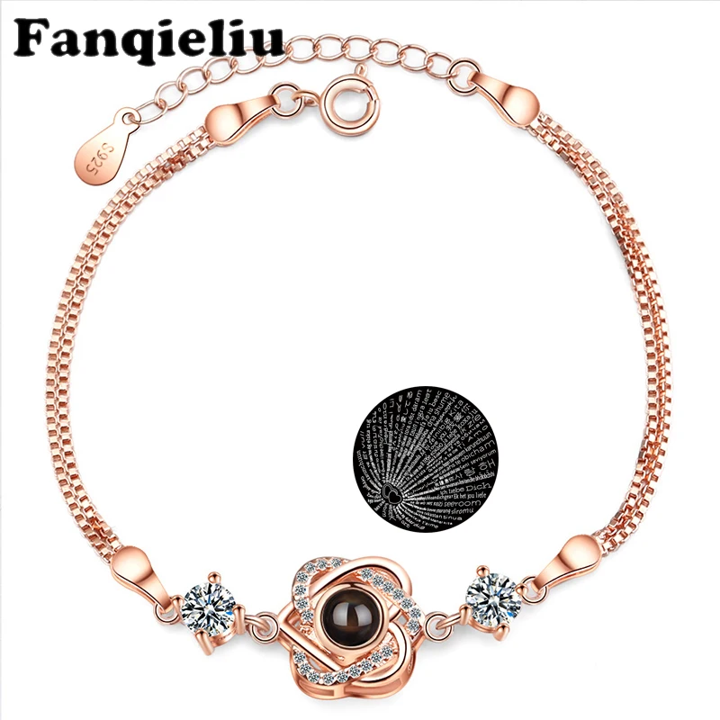 Fanqieliu Projection I Love You Charms Bracelets For Women Rose Gold Pulseras Oen Hundred Languages Jewerly Female FQL20053
Fanqieliu Projection I Love You Charms Bracelets For Women Rose Gold Pulseras Oen Hundred Languages Jewerly Female FQL20053
