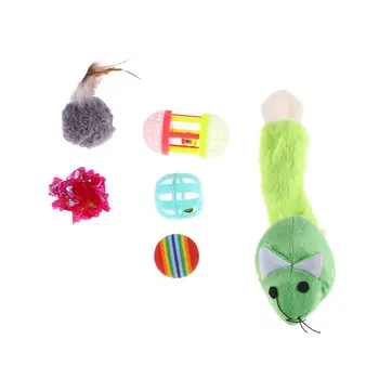 Cat Interactive Toy Set Mice Cat Bell Cat Feather Teaser Crinkle Plush Balls for Cat Kitty Kitten 
Cat Interactive Toy Set Mice Cat Bell Cat Feather Teaser Crinkle Plush Balls for Cat Kitty Kitten