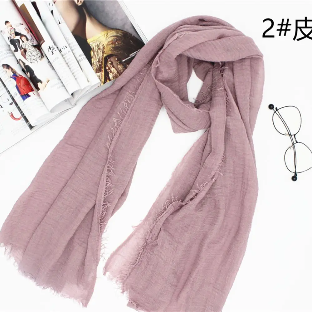 2019 Spring and Summer New Literary Solid Color Cotton and Linen Breathable Beach Sunscreen Anti-wrinkle Wild Shawl Muslim Scarf
2019 Spring and Summer New Literary Solid Color Cotton and Linen Breathable Beach Sunscreen Anti-wrinkle Wild Shawl Muslim Scarf