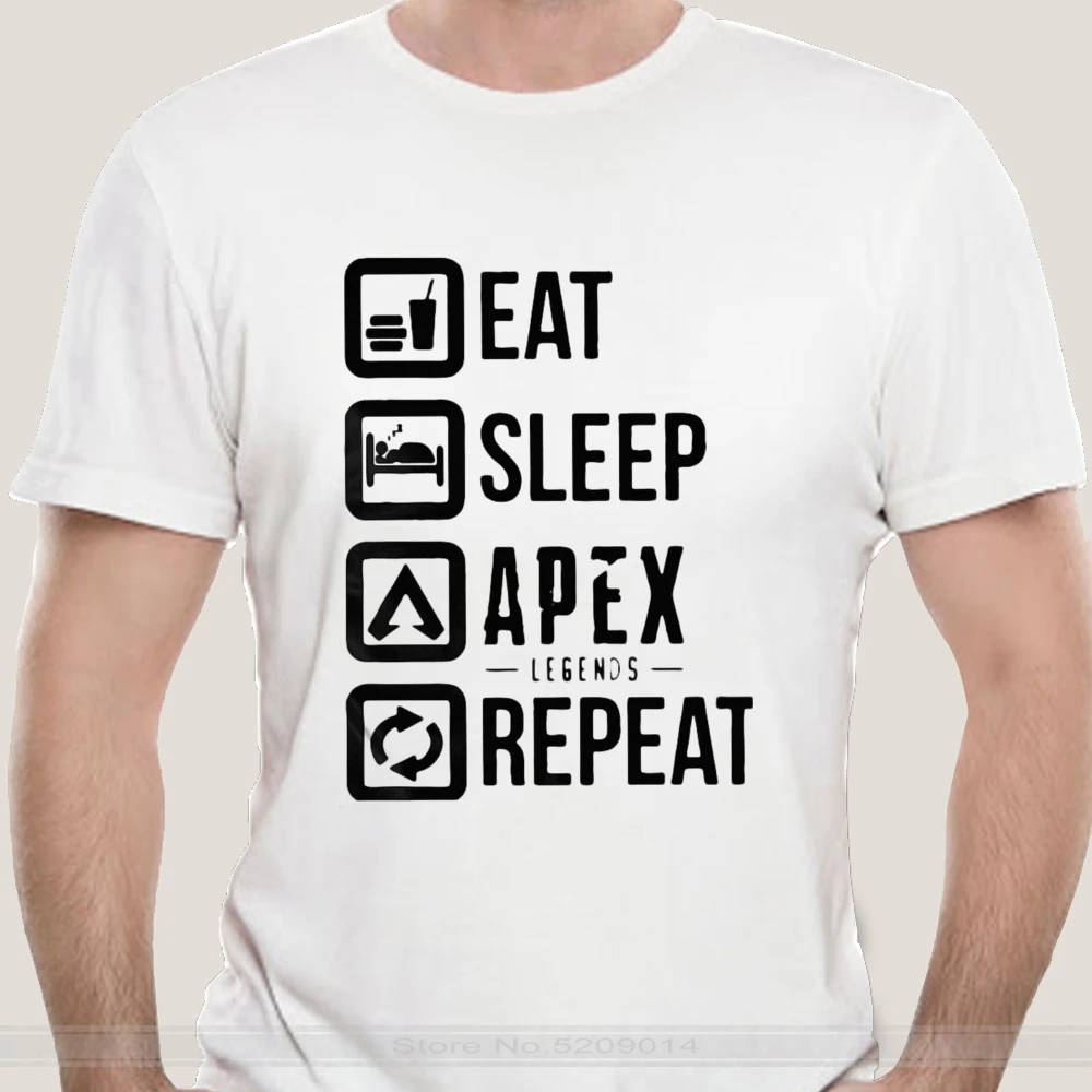 Eat Sleep Apex легенды Повторите футболка для Для мужчин Pathfinder Бангалоре 80s Игры