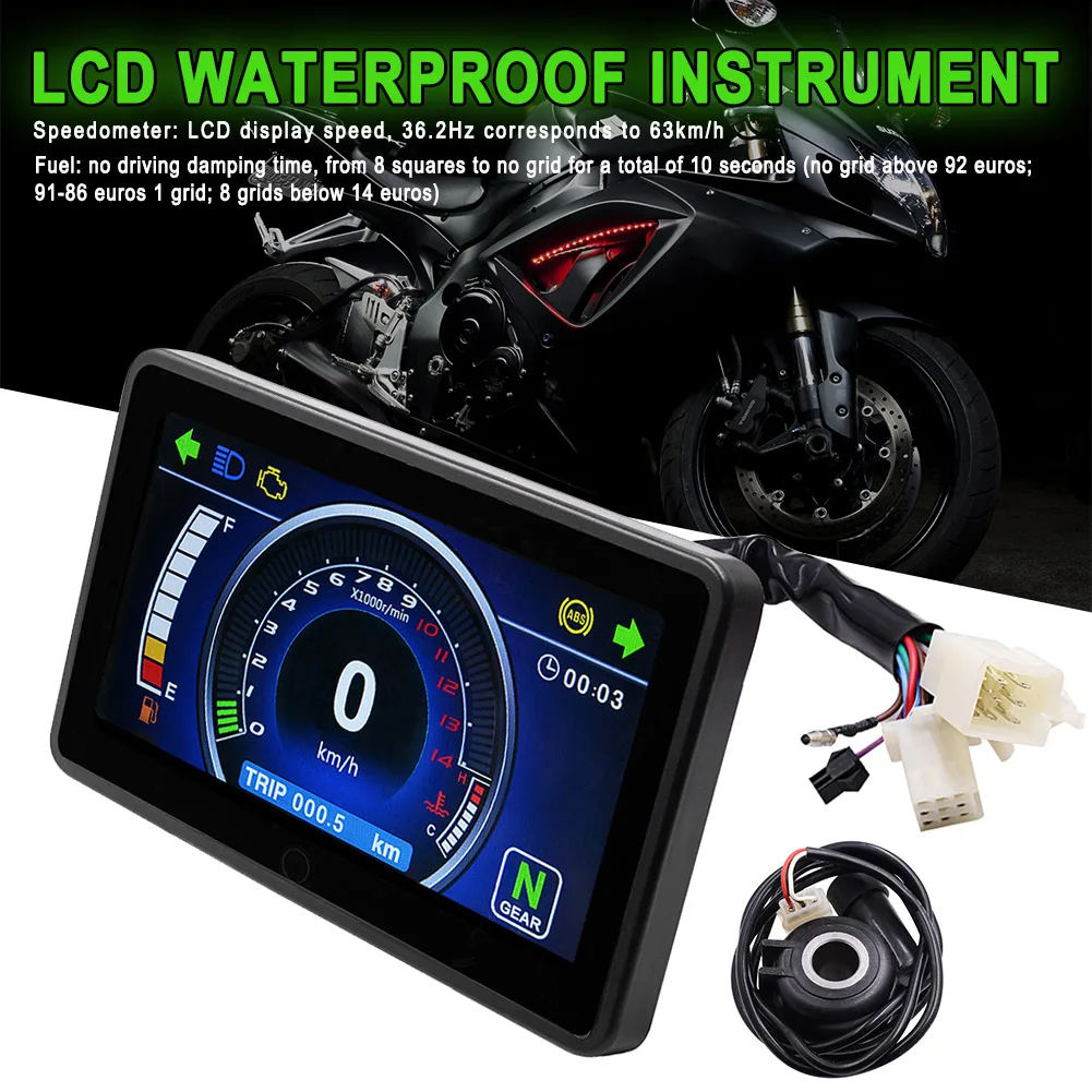 Hot Motorcycle LCD Speed Meter Waterproof Tachometer Odometer Multifunction Touching X66
Hot Motorcycle LCD Speed Meter Waterproof Tachometer Odometer Multifunction Touching X66