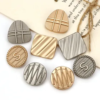 6pcs Retro Gold Silver Metal Buttons with Shank Irregular Shaped Square Triangular Zinc Alloy Sewing Button for Skirt Coat DIY
6pcs Retro Gold Silver Metal Buttons with Shank Irregular Shaped Square Triangular Zinc Alloy Sewing Button for Skirt Coat DIY