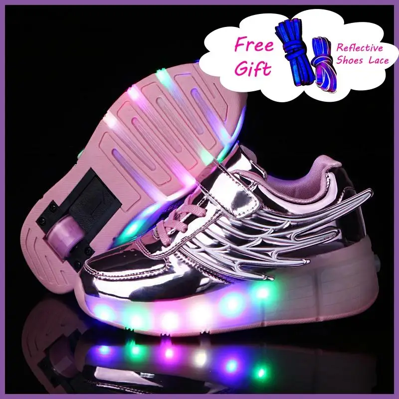 2020 New Kids Knitting LED Shoe Single Removable Wheels USB Charging Boys Girls Glowing Roller Adjustable Lighting Skate Sneaker
2020 New Kids Knitting LED Shoe Single Removable Wheels USB Charging Boys Girls Glowing Roller Adjustable Lighting Skate Sneaker