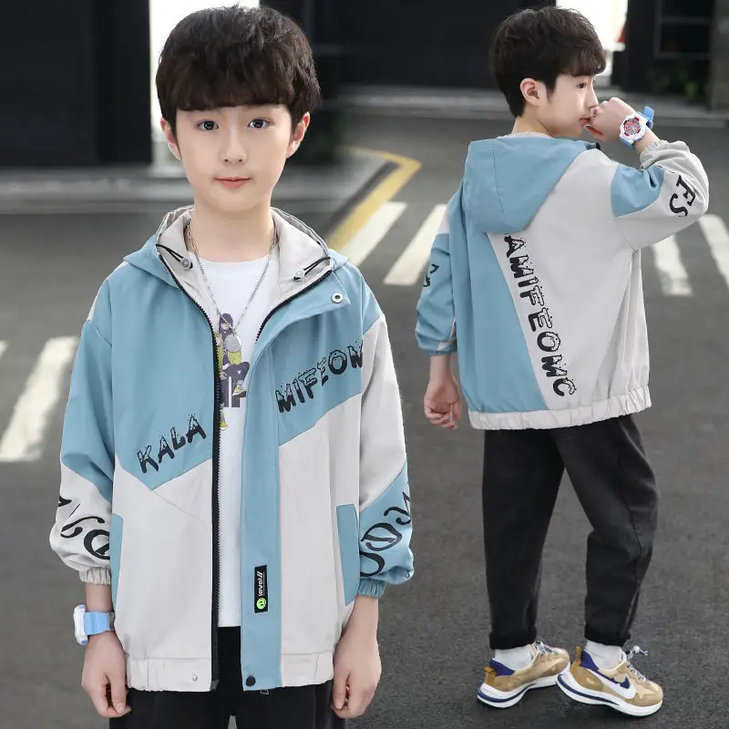 Parkas Windbreaker Children Boy Jackets Spring Kids Fshion Letter Hooded Coats Outerwear Jackets For Boy Teenage Girls 5-14Year
Parkas Windbreaker Children Boy Jackets Spring Kids Fshion Letter Hooded Coats Outerwear Jackets For Boy Teenage Girls 5-14Year