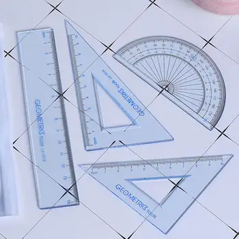 4pcs/set Protractor + Ruler students Drawing Measurement Math Geometry Triangle Ruler Straightedge Protractor kątomierz угломер
4pcs/set Protractor + Ruler students Drawing Measurement Math Geometry Triangle Ruler Straightedge Protractor kątomierz угломер
