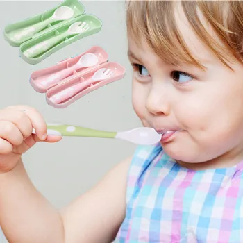 2Pcs Bendable Baby Spoon Fork Set Toddler Infant Learning Tableware Flatware Utensils Kids Cutlery with Storage Box 0-3Y
2Pcs Bendable Baby Spoon Fork Set Toddler Infant Learning Tableware Flatware Utensils Kids Cutlery with Storage Box 0-3Y