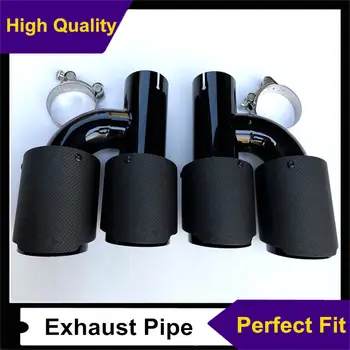 A Pair H Style Glossy Black Stainless Steel Car Double Nozzle Exhaust Tail Pipe Muffler Matte Carbon Exhaust Tips
A Pair H Style Glossy Black Stainless Steel Car Double Nozzle Exhaust Tail Pipe Muffler Matte Carbon Exhaust Tips
