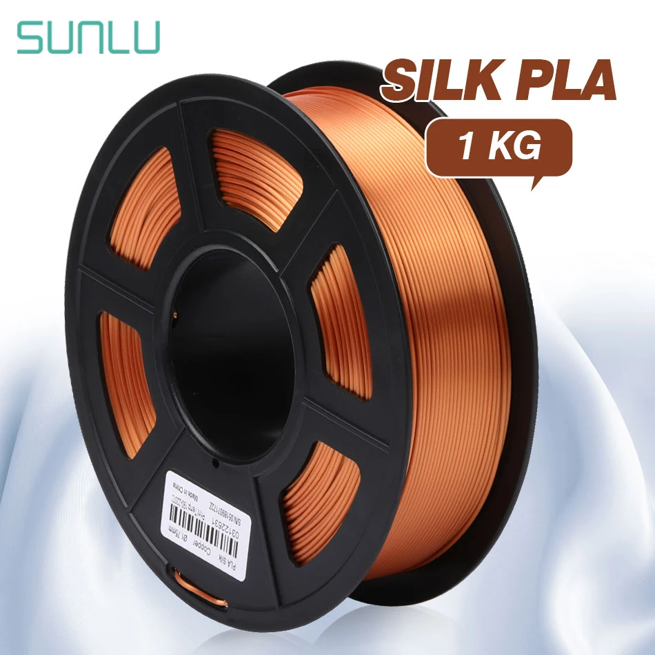 SUNLU Plastic PLA Silk 3d Filament 1.75MM 3d Printer Filament 1kg Silk PLA 3D Printing Material
SUNLU Plastic PLA Silk 3d Filament 1.75MM 3d Printer Filament 1kg Silk PLA 3D Printing Material
