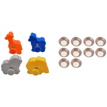 4Pcs Animal Form Cake Cookie Cutter Ran Color & 10Pcs Diy Baking Tool Round Shape Thickened Egg Tart Mold
4Pcs Animal Form Cake Cookie Cutter Ran Color & 10Pcs Diy Baking Tool Round Shape Thickened Egg Tart Mold