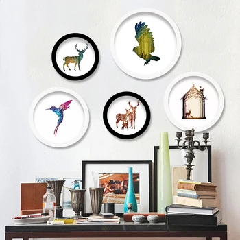 Round Photo Frame cartoon Silhouette of Deer Family with Pine Forest Canvas Art Print Painting Poster, Wall Picture Home Decor
Round Photo Frame cartoon Silhouette of Deer Family with Pine Forest Canvas Art Print Painting Poster, Wall Picture Home Decor