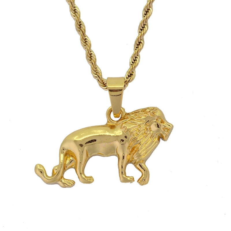 High Quality Hip Hop Animal King Lion Pendant Necklace Pure Gold Color Chain Hip-hop Necklace Jewelry Gifts For Men
High Quality Hip Hop Animal King Lion Pendant Necklace Pure Gold Color Chain Hip-hop Necklace Jewelry Gifts For Men