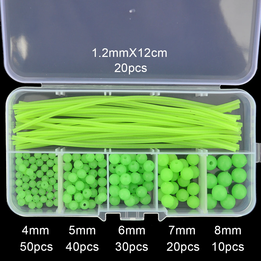 Luminous Fishing Beads Tube 170pcs/set Soft Rubber Rig Tube Sleeve Accessories Floating Glow Fishing Beads Fishing fishing tools
Luminous Fishing Beads Tube 170pcs/set Soft Rubber Rig Tube Sleeve Accessories Floating Glow Fishing Beads Fishing fishing tools